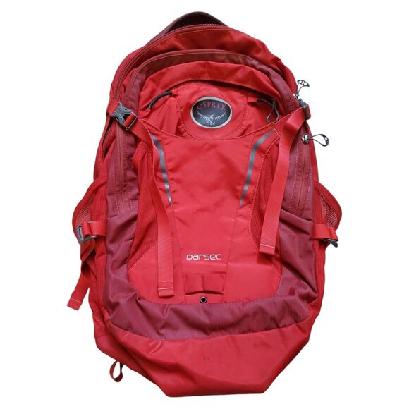 Osprey Parsec 26 Laptop Commuter Outdoor Hike Bike Bus Backpack Red FLAW READ - Picture 1 of 15